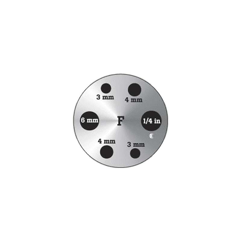 F Insert Model 9190-INSF for 9190A Ultra-Cool Field Metrology Wells, Metric Comparison Miscellaneous Holes with 0.25in Hole